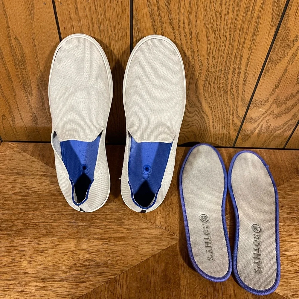 Rothy's The Slip On Sand Knit Fabric Low Everyday Sneakers - Size W8 - Picture 14 of 15